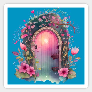 Fairy Door Watercolor 4 Come Through Sticker